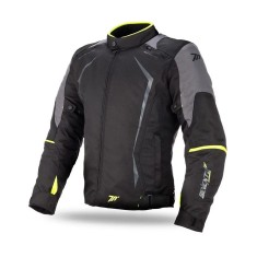 Geaca (jacheta) motociclete barbati Racing Seventy vara/iarna model SD-JR47 culoare: negru/galben fluor 4XL