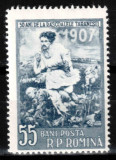 Romania 1957, LP 426, 50 de ani Rascoala din 1907, serie cu sarniera, MH*, Istorie, Nestampilat