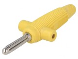Conector Banană 4mm 30A 60VDC Galben 2,5mm&sup2;, HIRSCHMANN