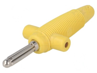 Conector Banană 4mm 30A 60VDC Galben 2,5mm&amp;sup2; foto