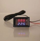 Ceas indicator 4-28V temperatura apa tensiune baterie cu alarma auto moto camion barca tractor rulota