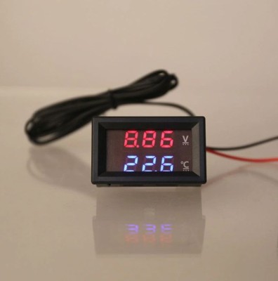 Ceas indicator 4-28V temperatura apa tensiune baterie auto moto camion barca tractor rulota foto