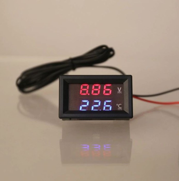 Ceas indicator 4-28V temperatura apa tensiune baterie auto moto camion barca tractor rulota