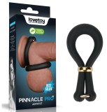 Inel Dublu de Penis Pinnacle Pro Anyfit Stretcher, Silicon, Negru