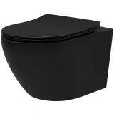 Vas WC suspendabil Rea Carlo Mini Tornado NF BLACK MATT