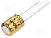 Condensator electrolitic, 100&micro;F, 35V DC, SAMWHA - WT1V107M1012MPA