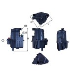 Filtru combustibil Renault Clio II, Clio III, Modus / Grand Modus Motor 1.5 dCi, 1.5 dCi, 1.5 dCi, 1.5 dCi, diam. 118 mm, 188 mm, OE 164000890R