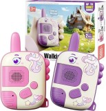 Set 2 Statii Walkie Talkie Unicorn cu Rază Lungă 300m, voce clara, Roz/Mov EMC ONSHOP&reg;
