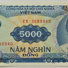 BANCNOTA COMUNISTA 5000 DONG - VIETNAM, anul 1991 *cod 774 = UNC
