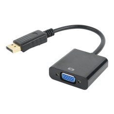 Gembird A DPM VGAF 02 Adaptor DisplayPort 1.1 VGA pe cablu 1920 1200 Negru