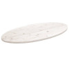 VidaXL Blat de masă, alb, 90x45x2,5 cm, lemn masiv de pin, oval