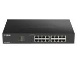 SWITCH D-LINK SMART 16 porturi Gigabit carcasa metalica, rackabil, &quot;DGS-1100-16V2&quot; (timbru verde 2 lei)