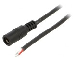 Cablu Alimentare DC 5,5/2,1 Soclu Drept Negru 1,5m