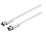 Cablu TV 75&Omega; 5m cu Mufe F PVC Alb