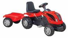 Tractor cu pedale si remorca Micromax MMX Rosu foto