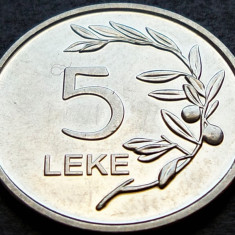Moneda EXOTICA 5 LEKE - ALBANIA, anul 2011 *cod 2135 = UNC!