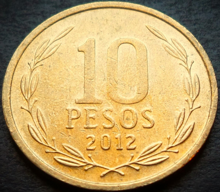 Moneda exotica 10 PESOS - CHILE, anul 2012 * cod 2225