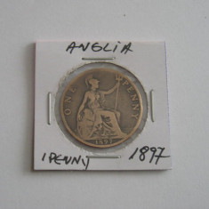 M3 C50 - Moneda foarte veche - Anglia - one penny - 1897
