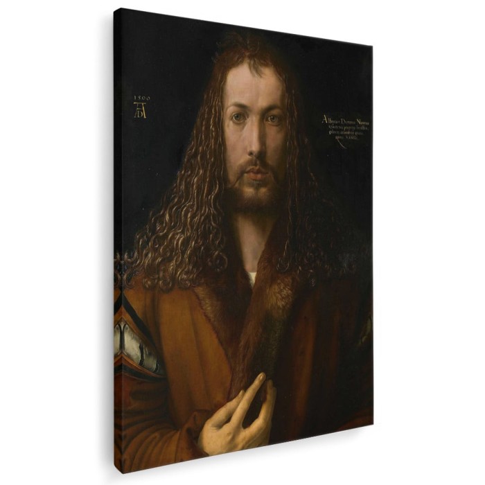 Tablou pictura Autoportret de Albrecht D&uuml;rer 1988 Tablou canvas pe panza CU RAMA 30x40 cm