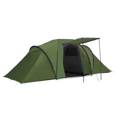 Cort camping, impemeabil, 2 camere + hol, 4 locuri, 460x200x245cm, verde Household NewTrend