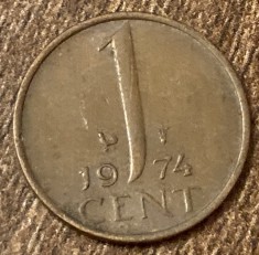 C50 - Moneda foarte veche - Olanda - 1 cent - 1974