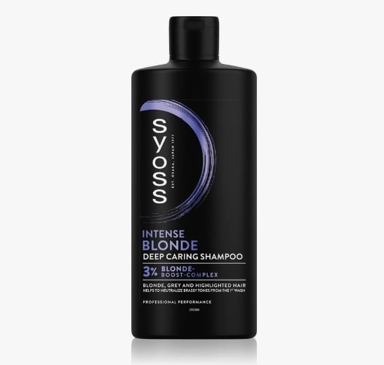 Sampon Syoss Blonde &amp; Silver pentru par blond, argintiu sau cu suvite, 440 ml