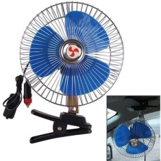 Ventilator auto 24v, bricheta, clema de prindere, oscilant, diametru 20cm, foto