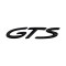 Emblema GTS spate portbagaj Porsche, negru