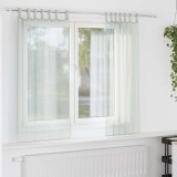 VidaXL Perdele Voile cu Bucle 2 buc Gri deschis 140x175 cm