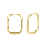 Cumpara ieftin Cercei argint 925, JW1738, model patrat-oval, placati cu aur