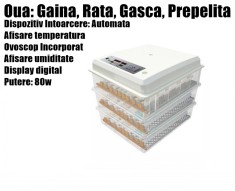 Incubator Clocitoare 176 Oua Gaina Rata Gasca Prepelite Pui Dispozitiv Intoarcere Automata Ovoscop + Livrare GRATUITA ! foto