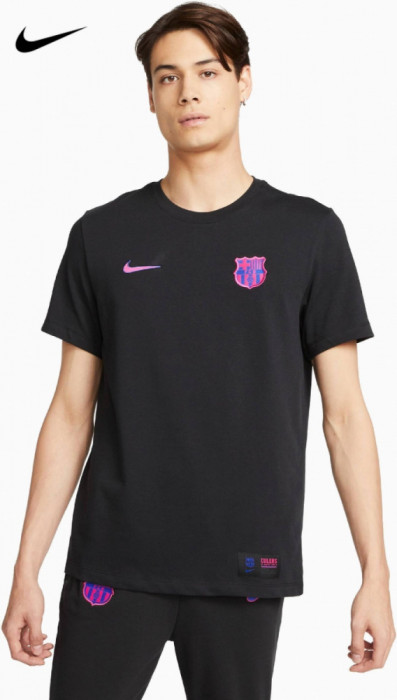 FC Barcelona tricou de bărbați Travel black - M