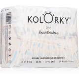 Kolorky Day Rain&amp;Rainbow scutece ECO de unică folosință marimea S 3-6 Kg 25 buc