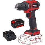 Einhell TE-CD 18/40 Li BL PXC + Starter Kit - Masina de gaurit si insurubat 40 Nm + Set 1 acumulator si incarcator Li-Ion 18 V 4 Ah