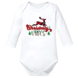 Body bumbac Crăciun Merry Christmas copil alb marimea 86