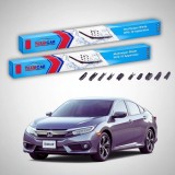 Cumpara ieftin Ștergătoare Honda Civic X FC Sedan 2017-prezent | Set Față Flat Premium &ndash; TeamCar&reg;
