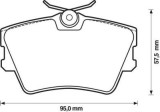 Placute frana spate Volkswagen Transporter 4 Caroserie (70xa), 07.1990-04.2003, marca SRLine S70-1129