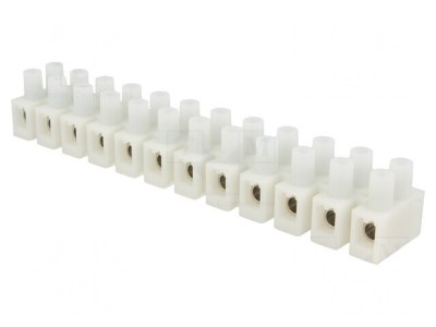 Regletă conexiuni terminale 10mm2 albă 57A 500V foto