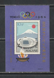 Ungaria 1964 - Jocurile Olimpice Tokyo S/S 1v MNH, Nestampilat