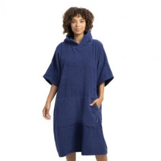 Poncho de baie unisex Homelevel, S-M, Albastru, Bumbac organic, 54881.17.19