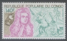 Congo 1977 - Isaac Newton, neuzat foto