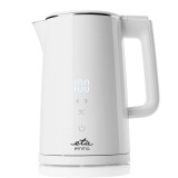 Cumpara ieftin RESIGILAT - Fierbator electric ETA Emma 5595 90010, 2200 W, 1.5 L, pereti dubli, 40 - 100 &deg; C, afisaj LED, alb