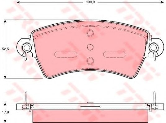 Set placute frana,frana disc CITROEN XSARA Cupe (N0) (1998 - 2005) TRW GDB1385