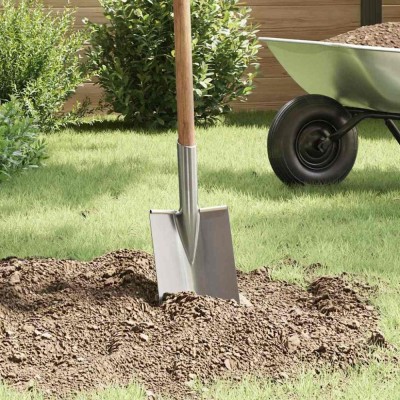 vidaXL Cap de lopată Argintiu 43 x 17 cm Oțel vopsit electrostatic 42019408 foto