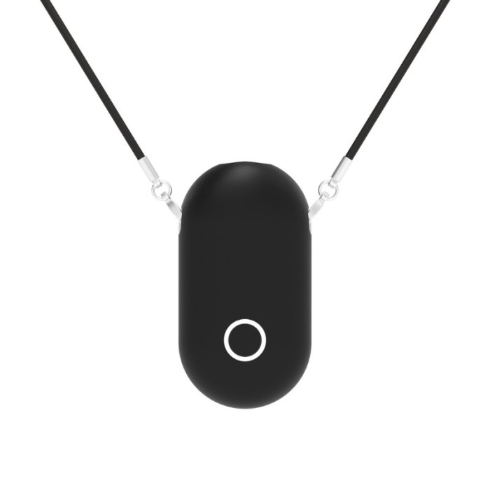Colier Purificator Aer, negru, Design compact si usor, elibereaza ioni negativi pentru a elimina eficient poluantii din aer