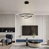 Lustra LED suspendata Amelia, 4000K, 31W, 30x49cm, Negru, Inaltime Reglabila, Alessandro DESIGN