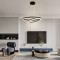 Lustra LED suspendata Amelia, 4000K, 31W, 30x49cm, Negru, Inaltime Reglabila