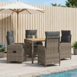 Cumpara ieftin Set dining pentru exterior 5 buc. Gri deschis si gri inchis