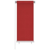 Jaluzea tip rulou de exterior, roşu, 60x140 cm, HDPE GartenMobel Dekor, vidaXL