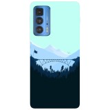 Husa compatibila cu Motorola Edge 20 Lite model Mountain Bridge, Silicon, TPU, Viceversa, Transparent, Carcasa